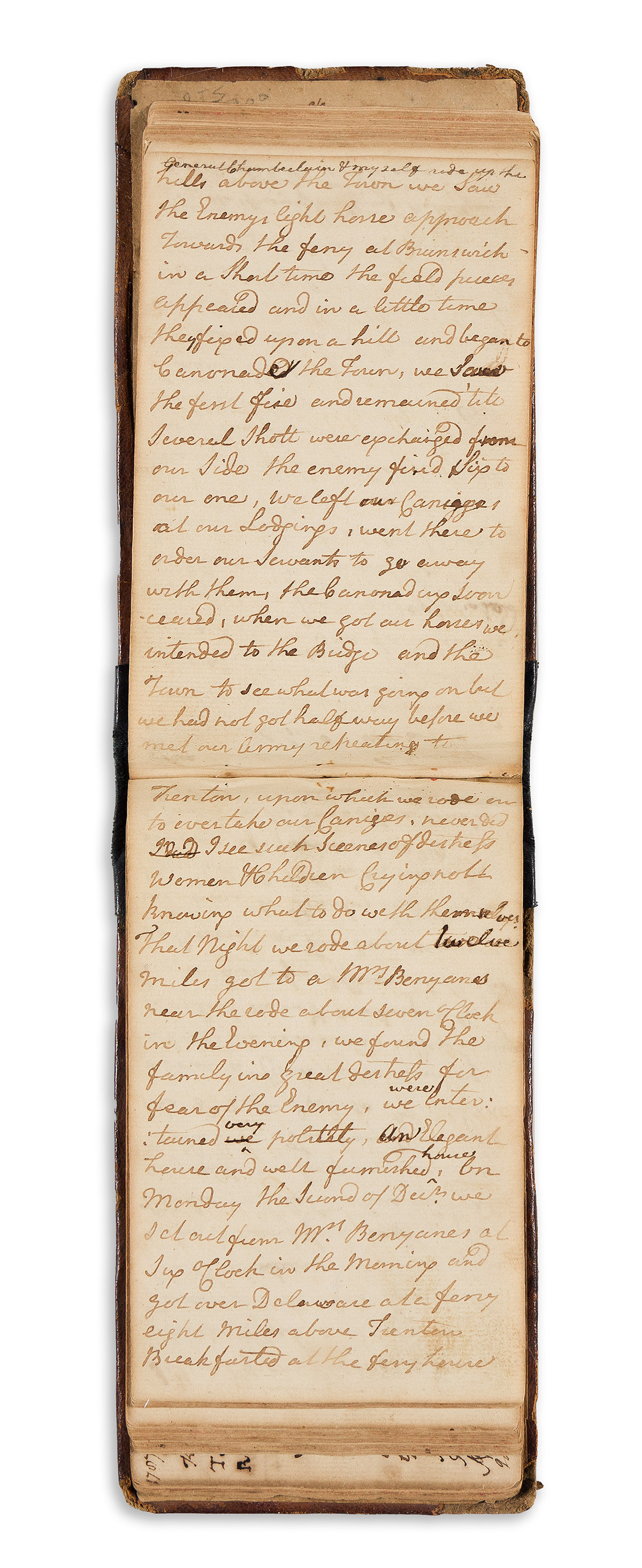 (AMERICAN REVOLUTION--1776.) Thomas Contee. Diary of meetings with Washington and Hancock in the midst of the retreat from New York.